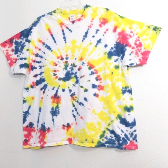 Gildan heavy cotton tie dye swirl t-shirt tee 2XL - Picture 1 of 8